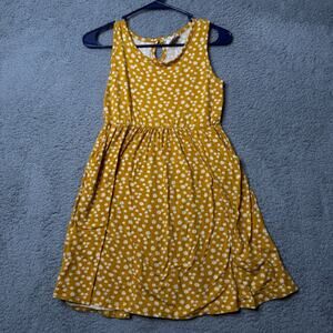 Soho Blue Dress Girls Size 12 Orange Floral Sleeveless